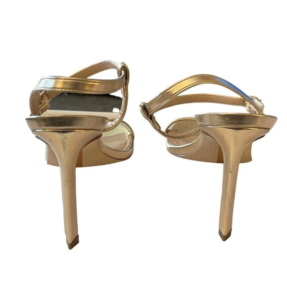 Sam Edelman Gold Metallic Strappy Heels Doran Shoes Sz 8 NEW - Picture 5 of 8